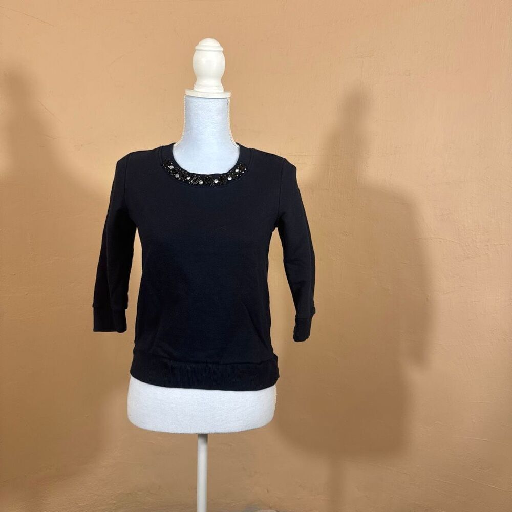 Banana Republic Embellished Sweatshirt Navy Size XS